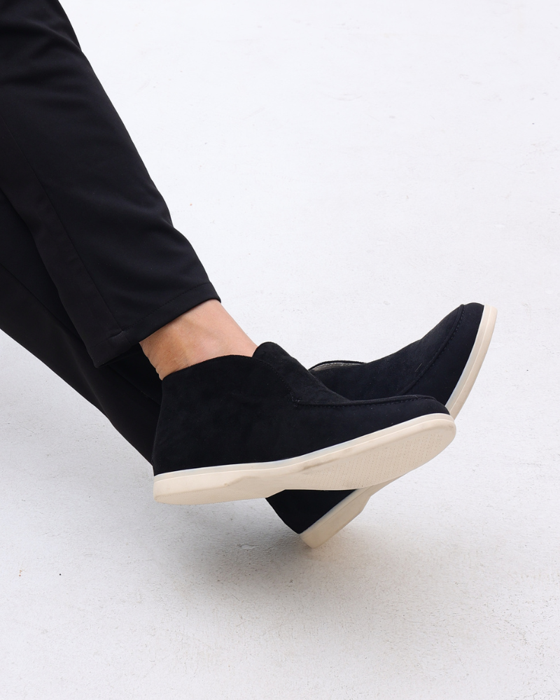 HIGH SUEDE LOAFERS
