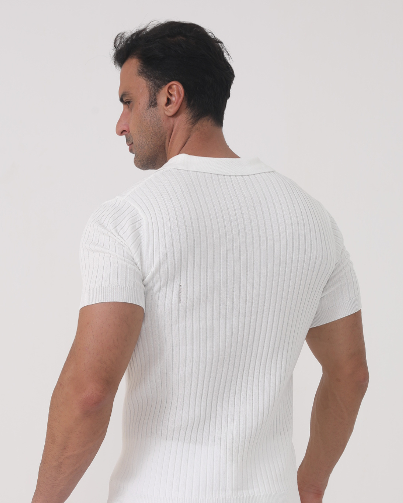 FLORENCE RIBBED COTTON POLO