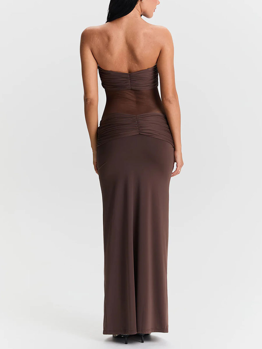 MOCHA KNOTTED DRESS