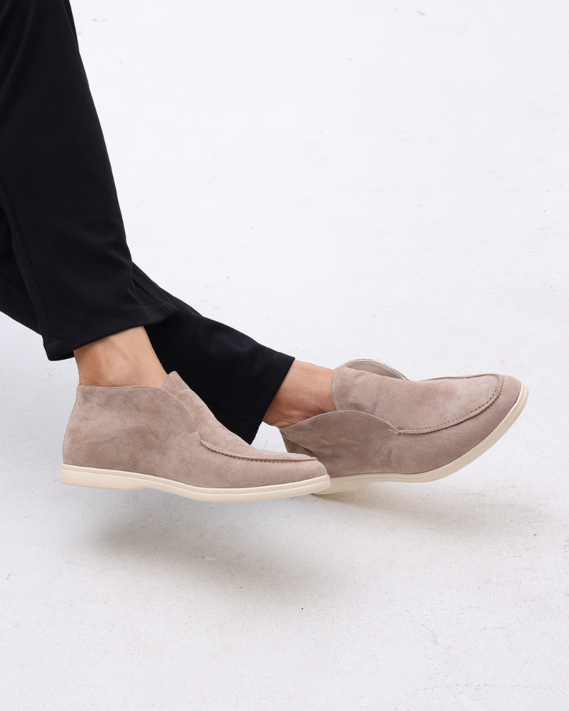 HIGH SUEDE LOAFERS