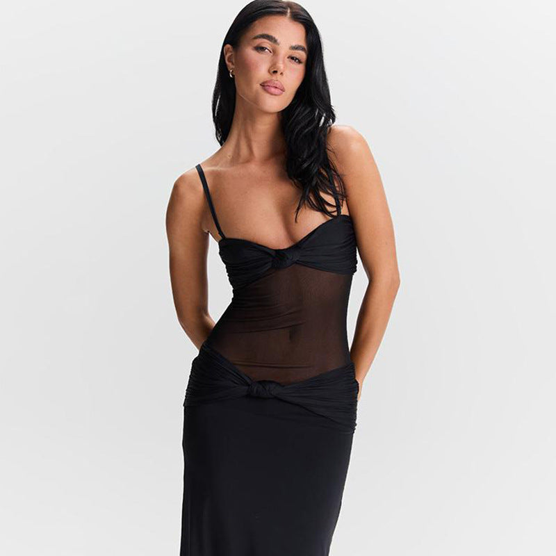 NOIR KNOTTED DRESS