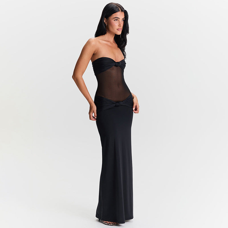 NOIR KNOTTED DRESS