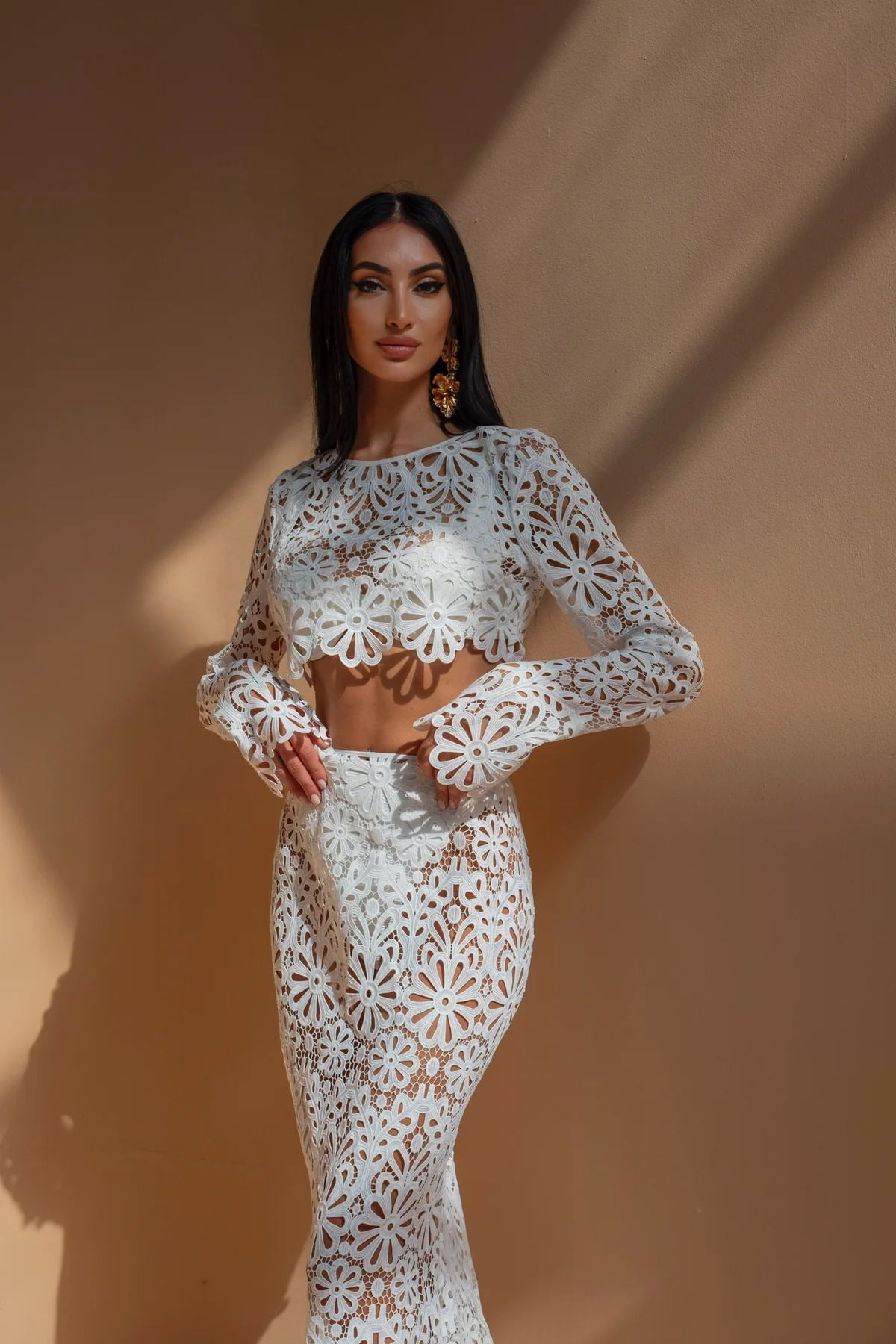 LENA FLORAL SET WHITE