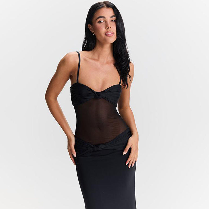 NOIR KNOTTED DRESS