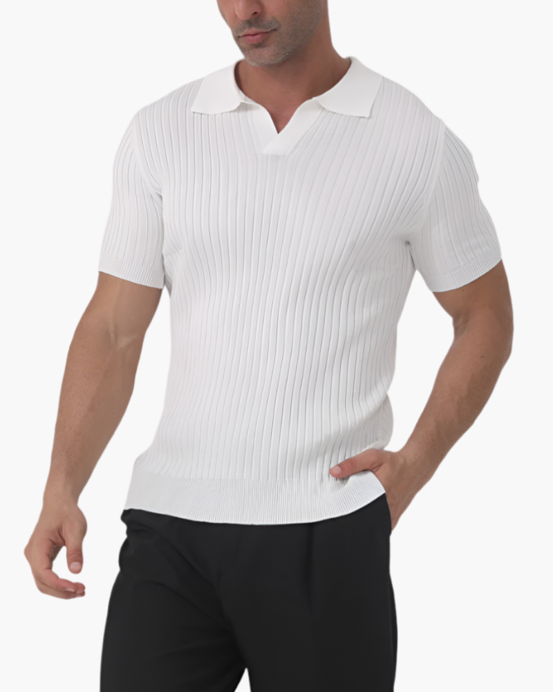 FLORENCE RIBBED COTTON POLO