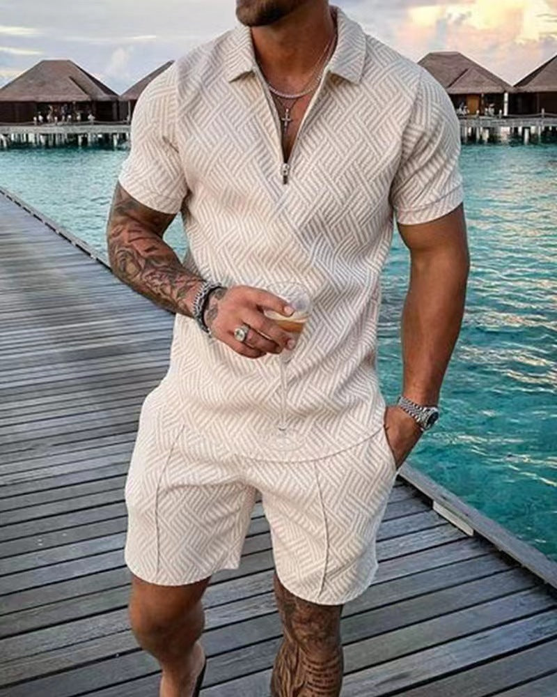 Beige Elite Polo Set